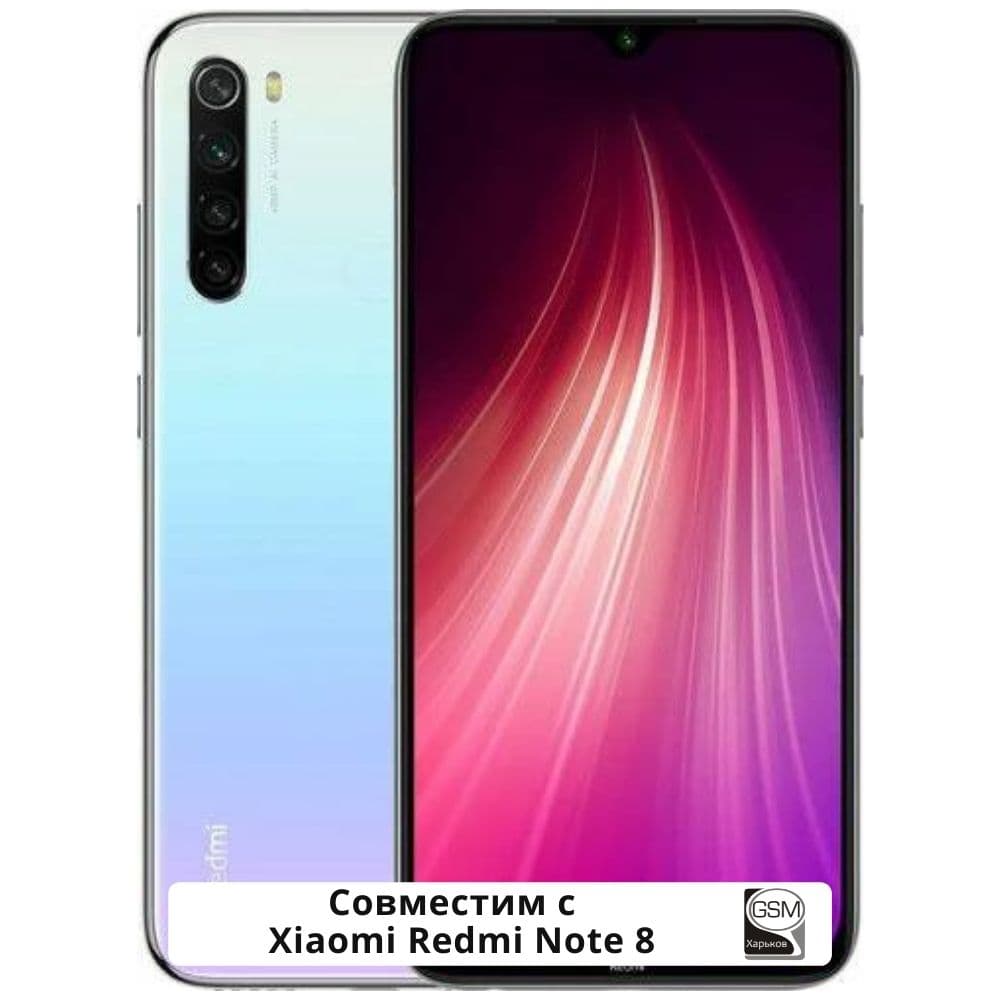 Защитная пленка Xiaomi Redmi Note 8, M1908C3JH, M1908C3JG, M1908C3JI, 3D, черная, Polycarbone