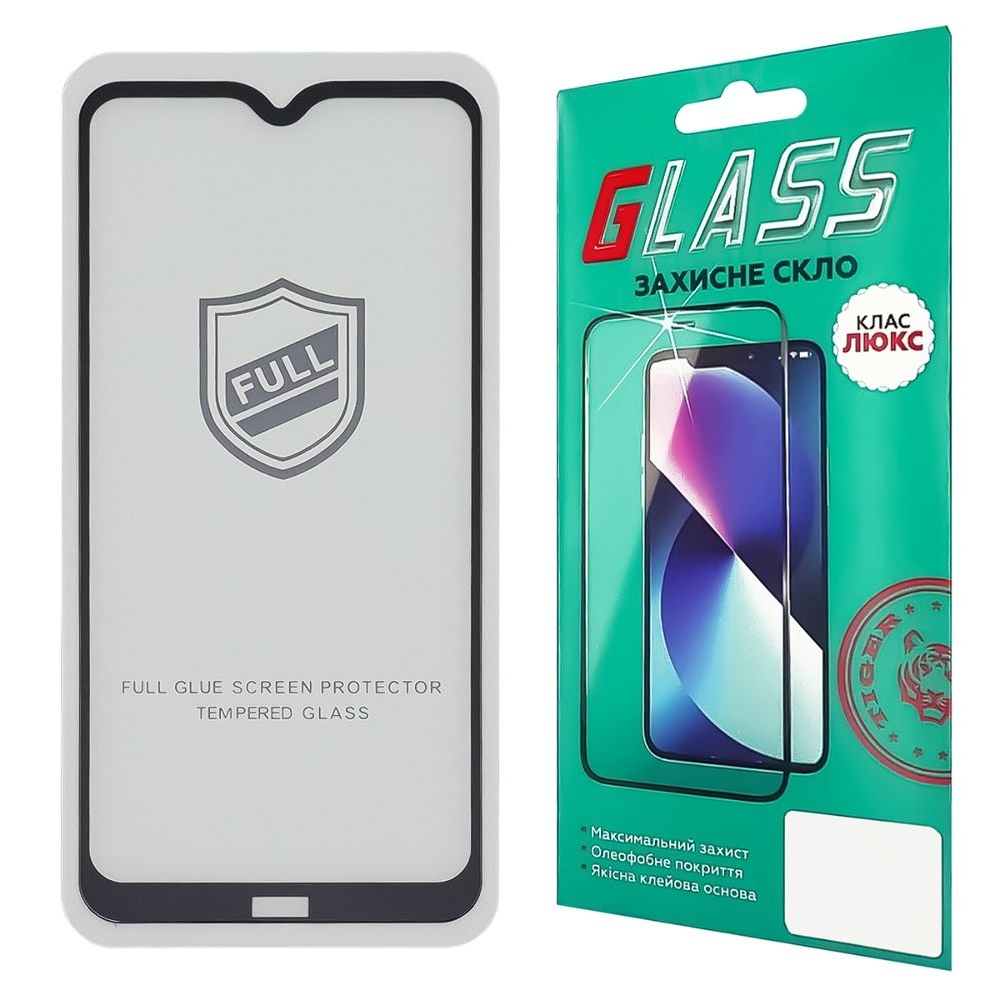 Захисне скло Xiaomi Redmi 8, Redmi 8A, M1908C3IC, MZB8255IN, M1908C3IG, M1908C3IH, MZB8458IN, M1908C3KG, M1908C3KH, чорне, Люкс, 0.25 мм, 2.5D, iNobi, Full Glue, клей на усій поверхні, сумісне з чохлом | Закаленное защитное стекло