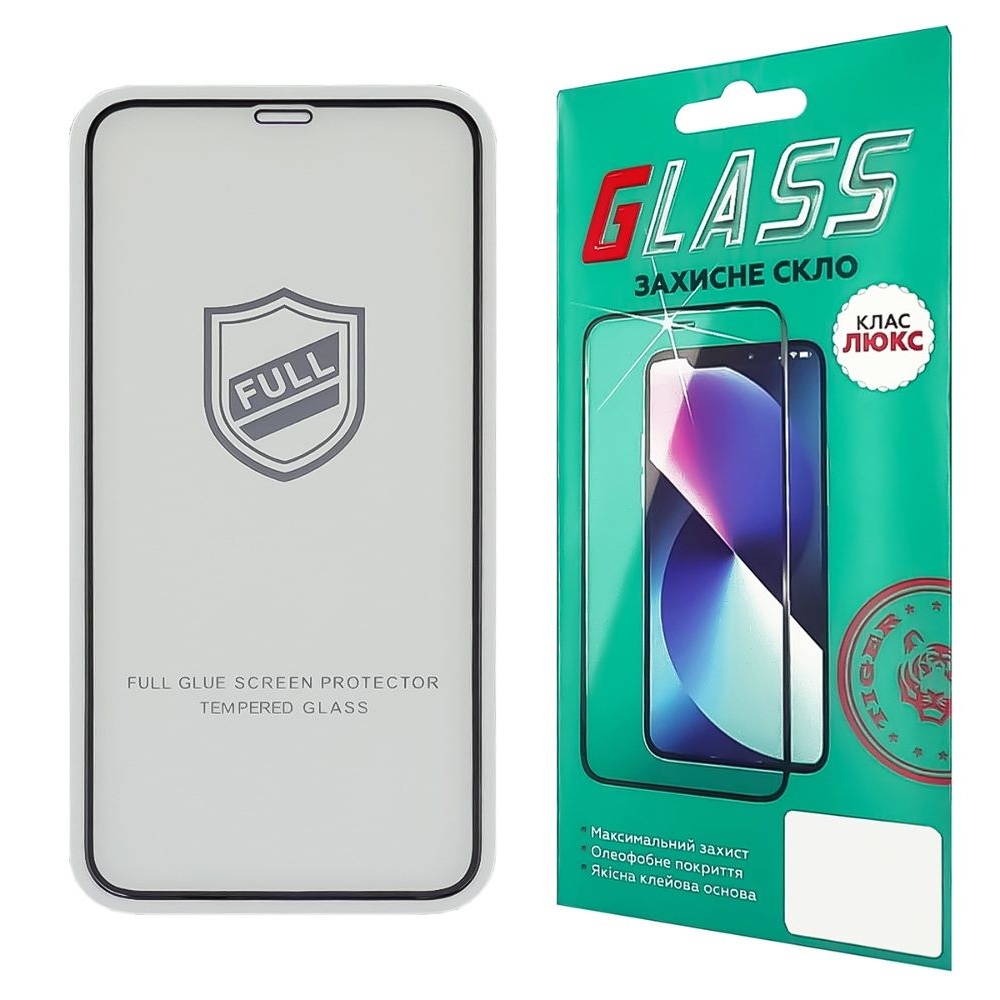 Захисне скло Apple iPhone 11, iPhone XR, чорне, Люкс, 0.25 мм, 2.5D, iNobi, Full Glue, клей на усій поверхні, сумісне з чохлом | Закаленное защитное стекло