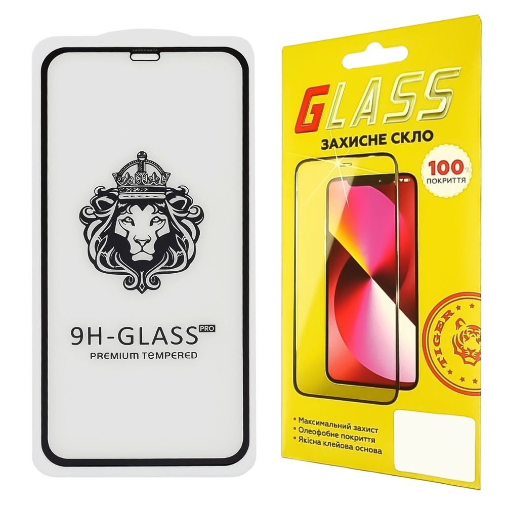 Захисне скло Apple iPhone 11, iPhone XR, чорне, Lion, 0.3 мм, 2.5D, iNobi, Full Glue, клей на усій поверхні, сумісне з чохлом | Закаленное защитное стекло