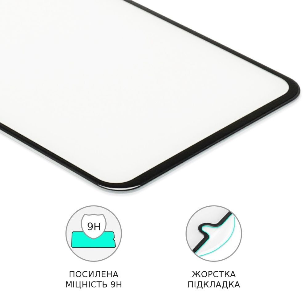 Захисне скло Xiaomi Poco C3, Redmi 9A, Redmi 9AT, M2006C3LVG, Redmi 9C, Redmi 10A, Redmi A1, Redmi A1 Plus, Redmi A2, Redmi A2 Plus, M2006C3LG, M2006C3LI, M2006C3LC, M2006C3MG, M2006C3MT, чорне, Люкс, 0.3 мм, 4D ARC, сумісне з чохлом | Закаленное защитное стекло