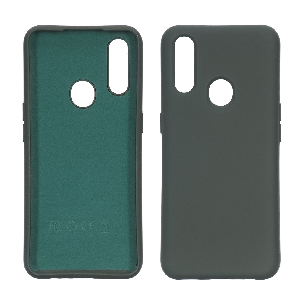 Чехол Oppo A31, силиконовый, Full Nano Silicone, зеленый, хаки