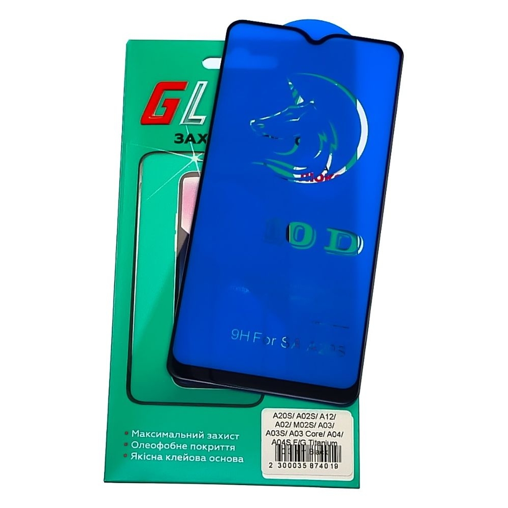 Захисне скло Samsung SM-A022 Galaxy A02, SM-A025 Galaxy A02s, SM-A032 Galaxy A03 Core, SM-A037 Galaxy A03s, SM-A125 Galaxy A12, SM-A207 Galaxy A20s, SM-A426 Galaxy A42 5G, SM-M025 Galaxy M02s, SM-M127 Galaxy M12, Люкс, 0.3 мм, 2.5D, Titanium, iNobi, Full Glue, клей на усій поверхні, сумісне з чохлом | Закаленное защитное стекло