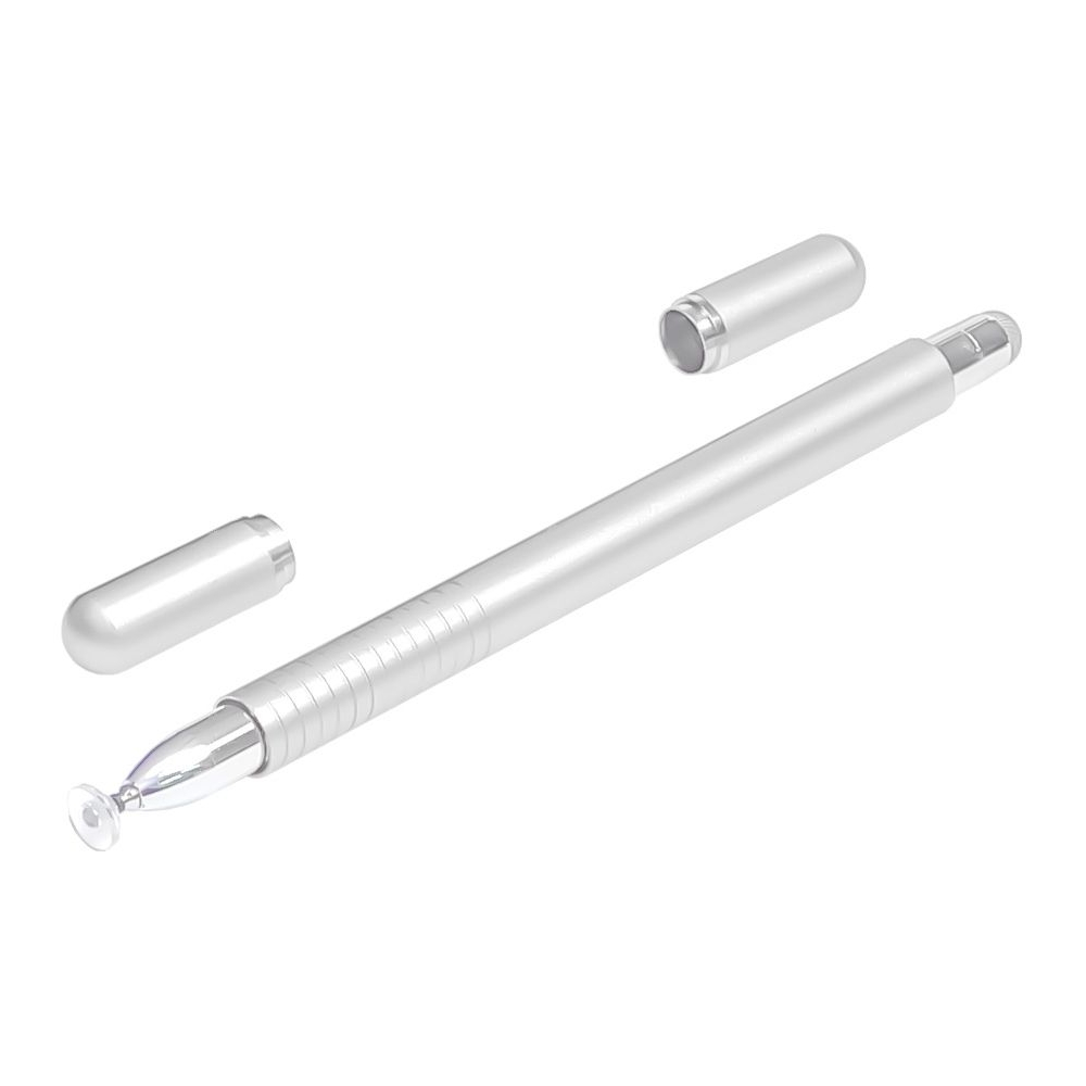 Стилус емкостный, высокоточный, Jot Pro, двусторонний, с магнитами колпачков, металлический, білий