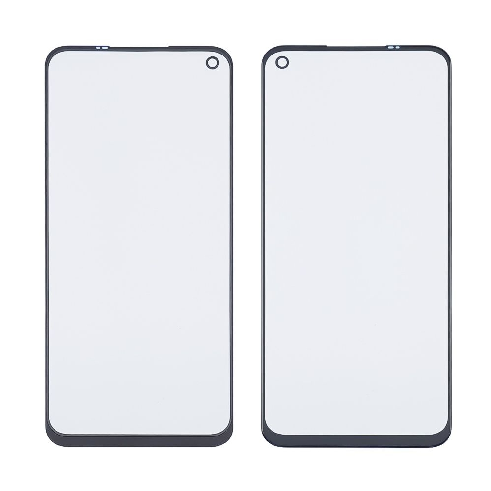 Стекло дисплея Oppo A52, A72, A92, Realme 6, 7, черное, с OCA-пленкой | стекло тачскрина