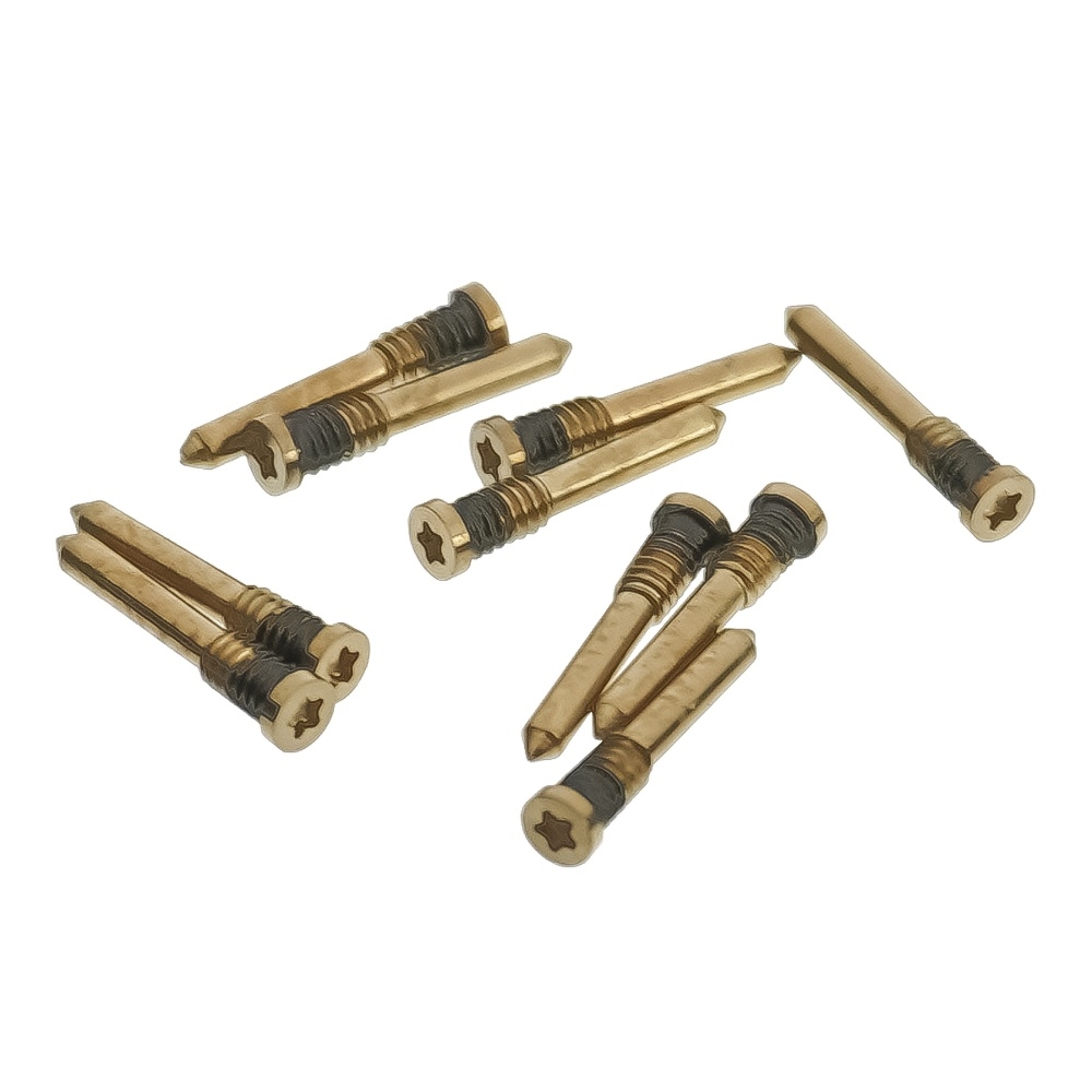 Винты Apple iPhone X, iPhone XR, iPhone XS, iPhone XS Max, золотистые, 10 шт, зовнішні