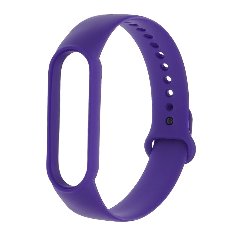 Ремешок силиконовый Xiaomi Mi Band 5, Mi Band 6, фиолетовый