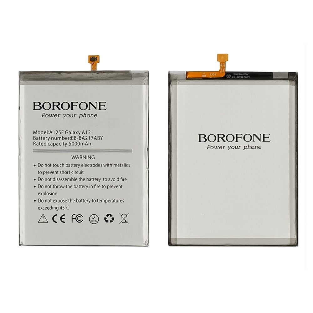 Акумулятор Samsung SM-A022 Galaxy A02, SM-A047 Galaxy A04s, SM-A125 Galaxy A12, SM-A127 Galaxy A12 Nacho, SM-A135 Galaxy A13, SM-A217 Galaxy A21s, SM-M022 Galaxy M02, SM-M127 Galaxy M12, EB-BA217ABY, Borofone | 3-12 міс. гарантії | АКБ, батарея, аккумулятор