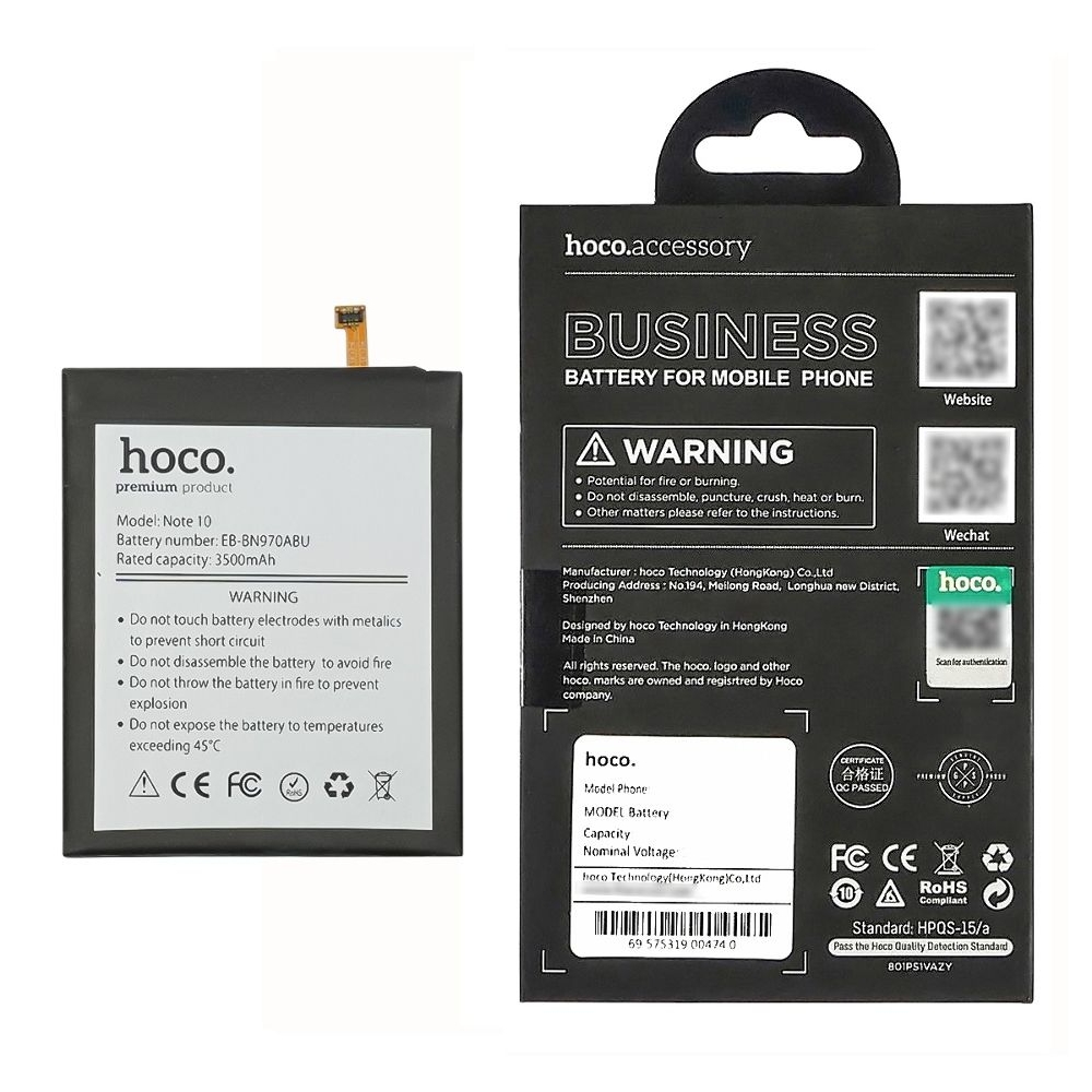 Акумулятор Samsung SM-N970 Galaxy Note 10, EB-BN970ABU, Hoco | 3-12 міс. гарантії | АКБ, батарея, аккумулятор