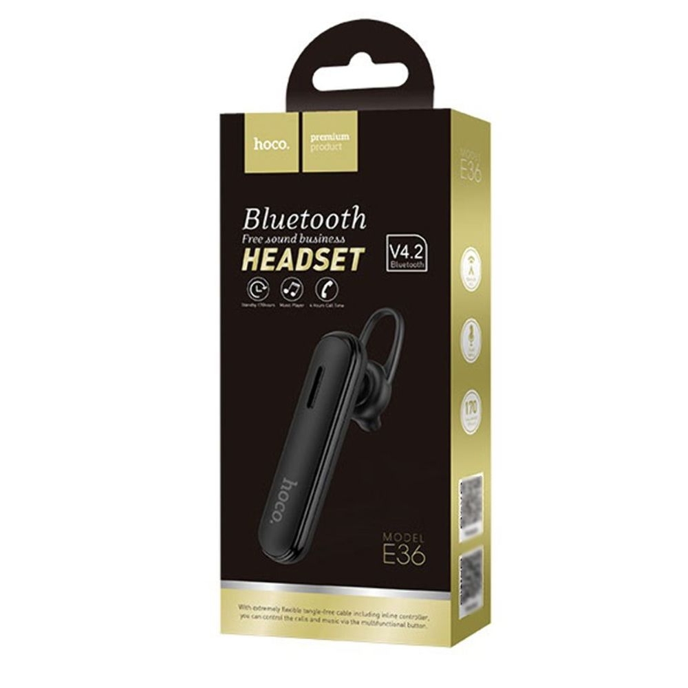 Беспроводная гарнитура Hoco E36, черная