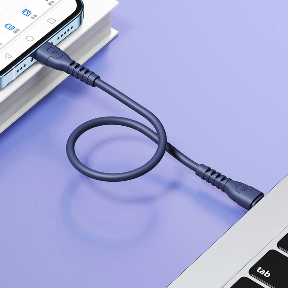 USB-кабель Remax RC-C022, Type-C на Lightning, Power Delivery (20 Вт), 30 см, синій