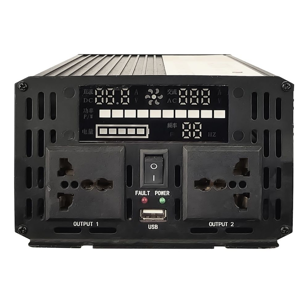 Инвертор GXQC SFX-1500W, 1500 Вт (номинал), 4200 Вт (пиковая нагрузка, старт), DC 24V - AC 220V, с функцией зарядки аккумулятора