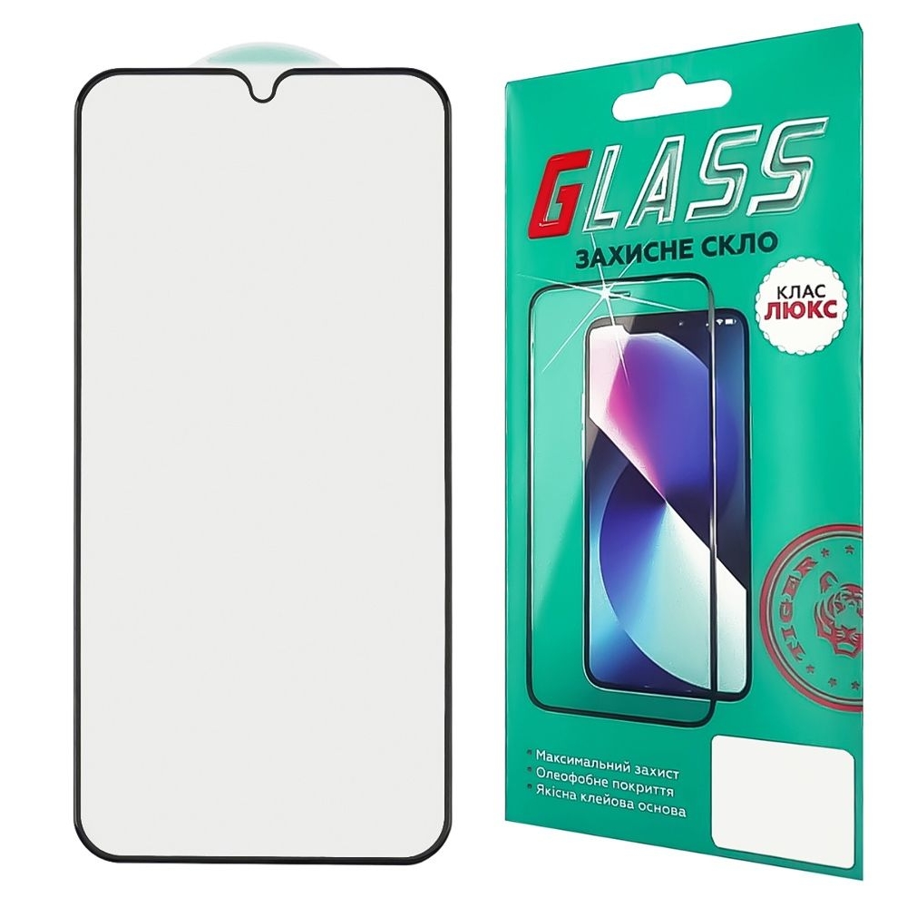 Захисне скло Samsung SM-A346 Galaxy A34, чорне, Люкс, 0.3 мм, 4D ARC, сумісне з чохлом | Закаленное защитное стекло