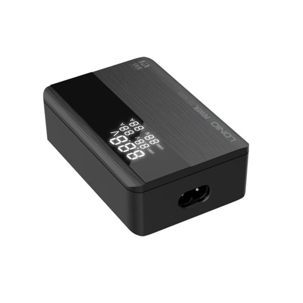Сетевое зарядное устройство Ldnio A4809C, 2 USB, 2 Type-C, Quick Charge, Power Delivery, 100 Вт, c дисплеем, черное