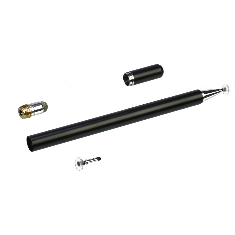 Стилус емкостный, высокоточный Jot Pro, двусторонний, алюминиевый, с запасным наконечником, чорний