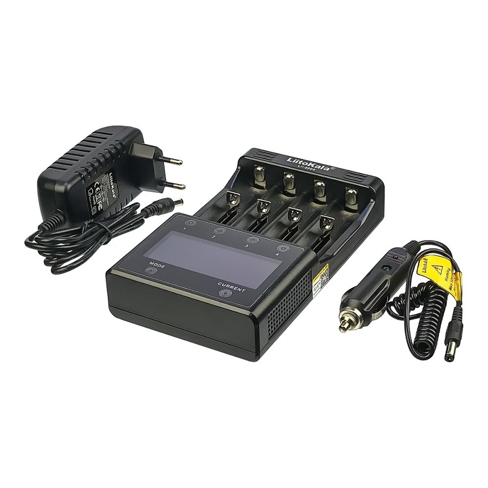 Сетевое зарядное устройство с тестером LiitoKala Lii-500S, для аккумуляторов 18650, АА, ААА и других, универсальное, 4 слота