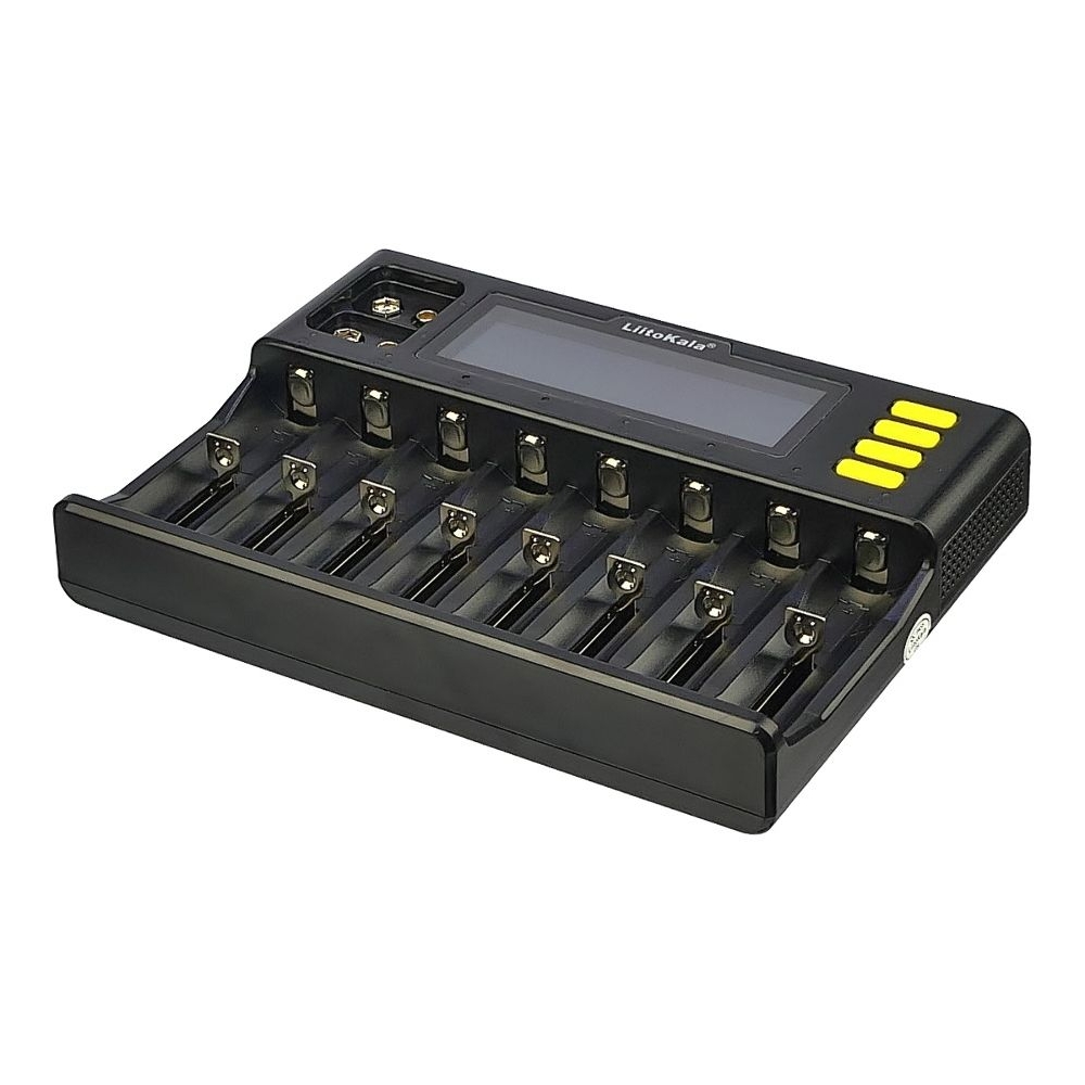 Сетевое зарядное устройство с тестером LiitoKala Lii-S8, для аккумуляторов 18650, АА, ААА и других, 8 слотов