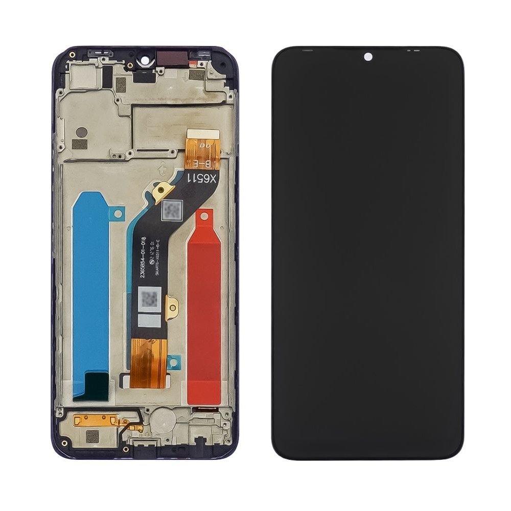 Дисплей Infinix Smart 6, X6511, X6511B, X6511E, чорний | з тачскріном | в передній панелі | Original (PRC) | дисплейный модуль, экран