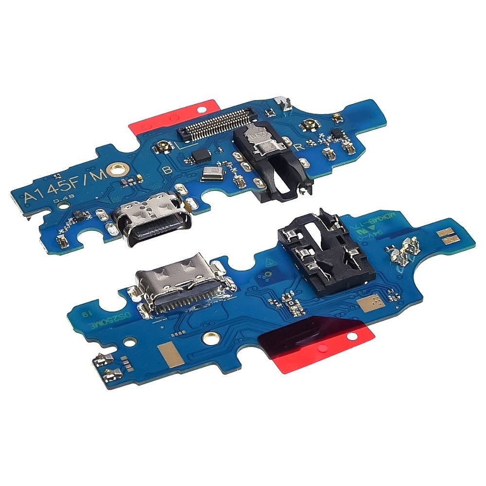 Плата зарядки Samsung SM-A145 Galaxy A14, шлейф коннектора зарядки, коннектора наушников, с микрофоном, High Copy