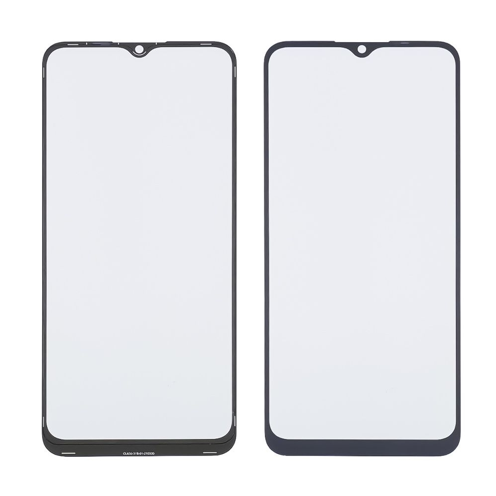 Стекло дисплея Realme C11 2021, RMX3231, C20, RMX3061, RMX3063, C20A, C21, RMX3201, черное, с OCA-пленкой | стекло тачскрина