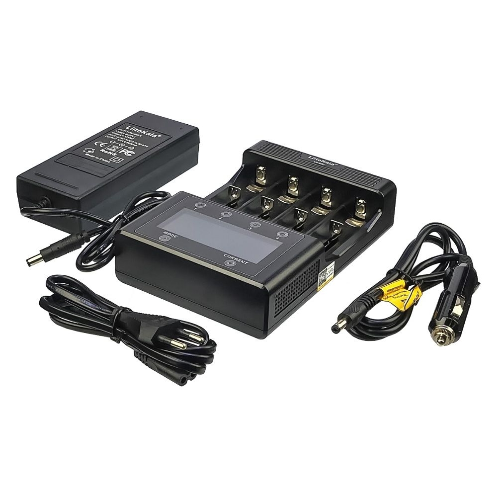 Сетевое зарядное устройство с тестером LiitoKala Lii-600, для аккумуляторов 18650, АА, ААА и других, универсальное, 4 слота