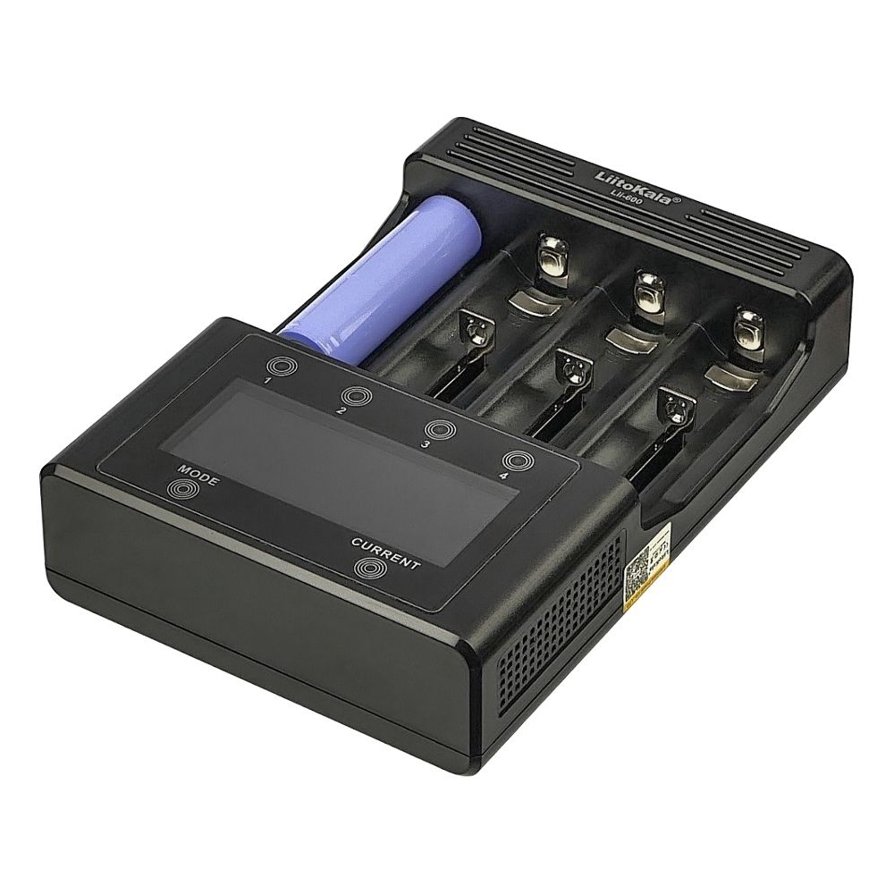 Сетевое зарядное устройство с тестером LiitoKala Lii-600, для аккумуляторов 18650, АА, ААА и других, универсальное, 4 слота