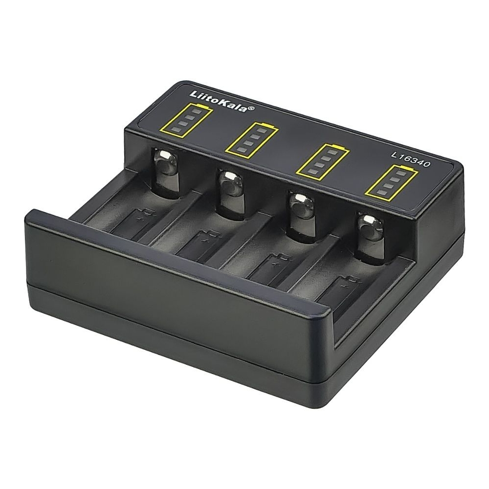 Сетевое зарядное устройство с тестером LiitoKala Lii-L16340, для аккумуляторов 16340 (CR123A), 4 слота