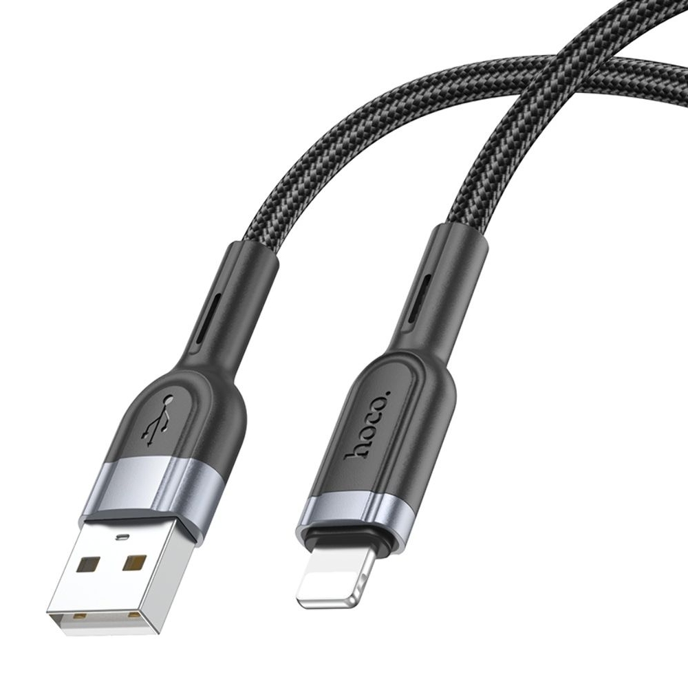 USB-кабель Hoco U117, USB на Lightning, 120 см, чорний