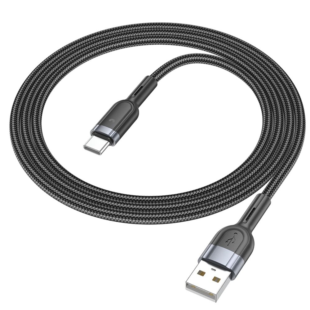 USB-кабель Hoco U117, USB на Type-C, 120 см, чорний