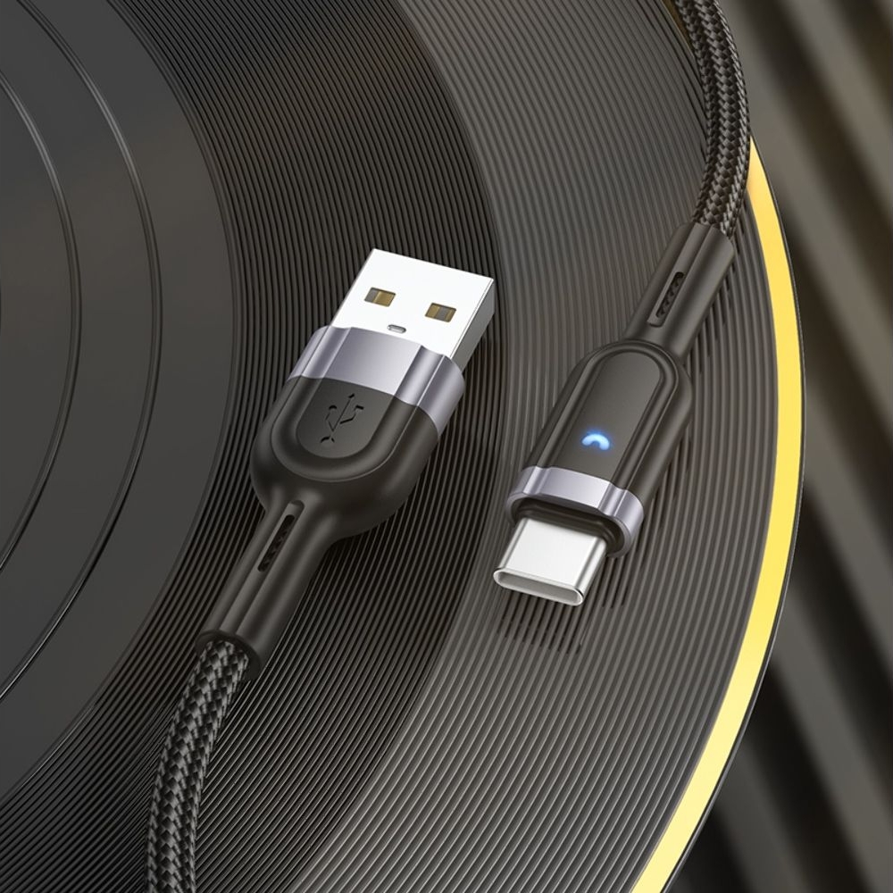 USB-кабель Hoco U117, USB на Type-C, 120 см, чорний