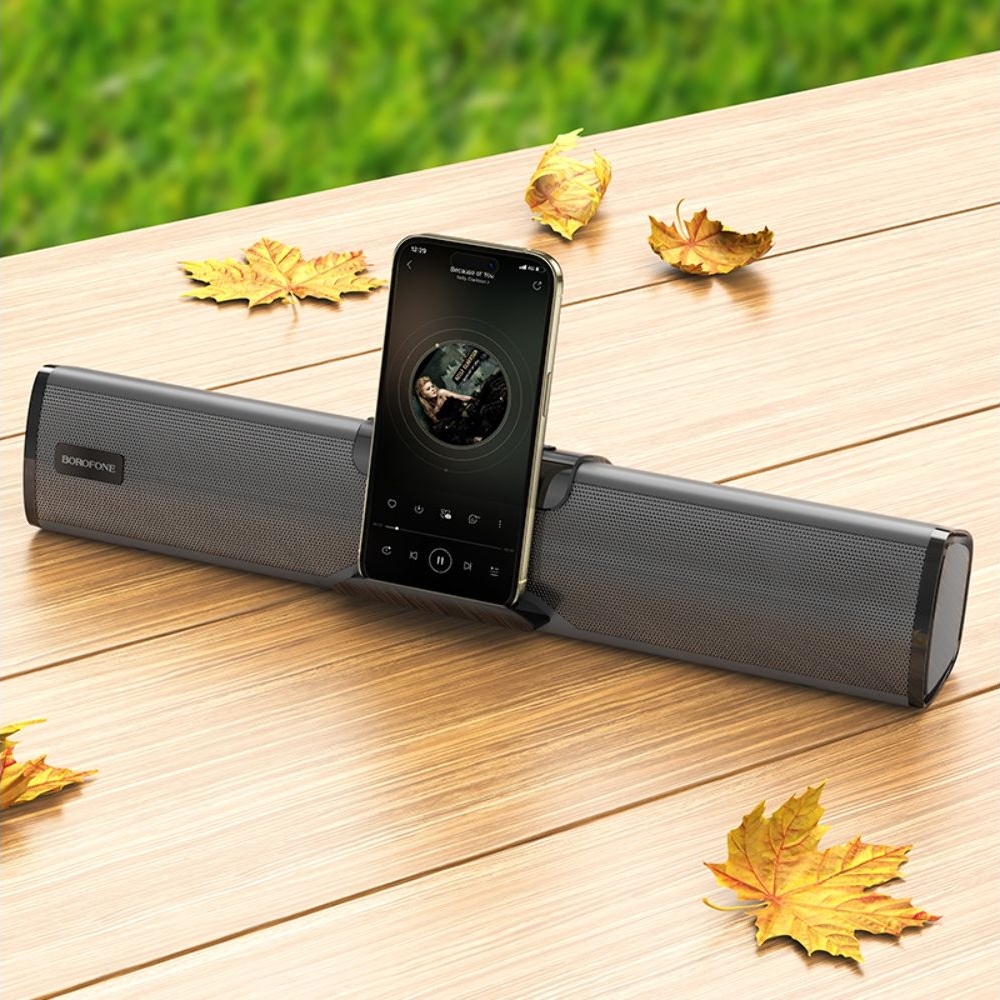 Бездротова колонка Borofone BP11, со светомузыкой, серая | беспроводная колонка