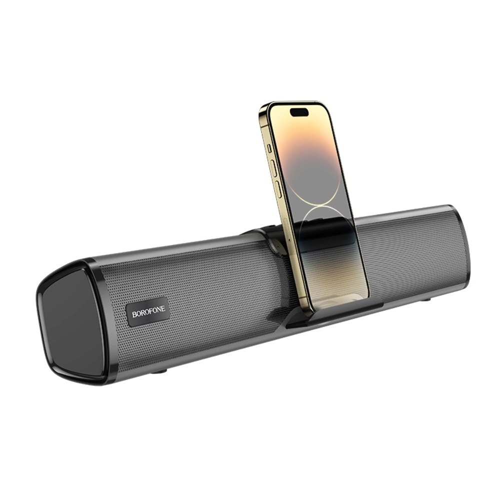 Бездротова колонка Borofone BP11, со светомузыкой, серая | беспроводная колонка