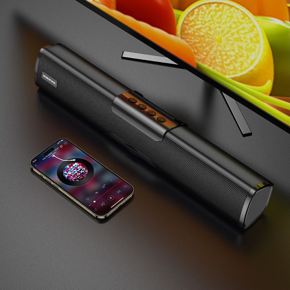 Бездротова колонка Borofone BP11, со светомузыкой, черная | беспроводная колонка