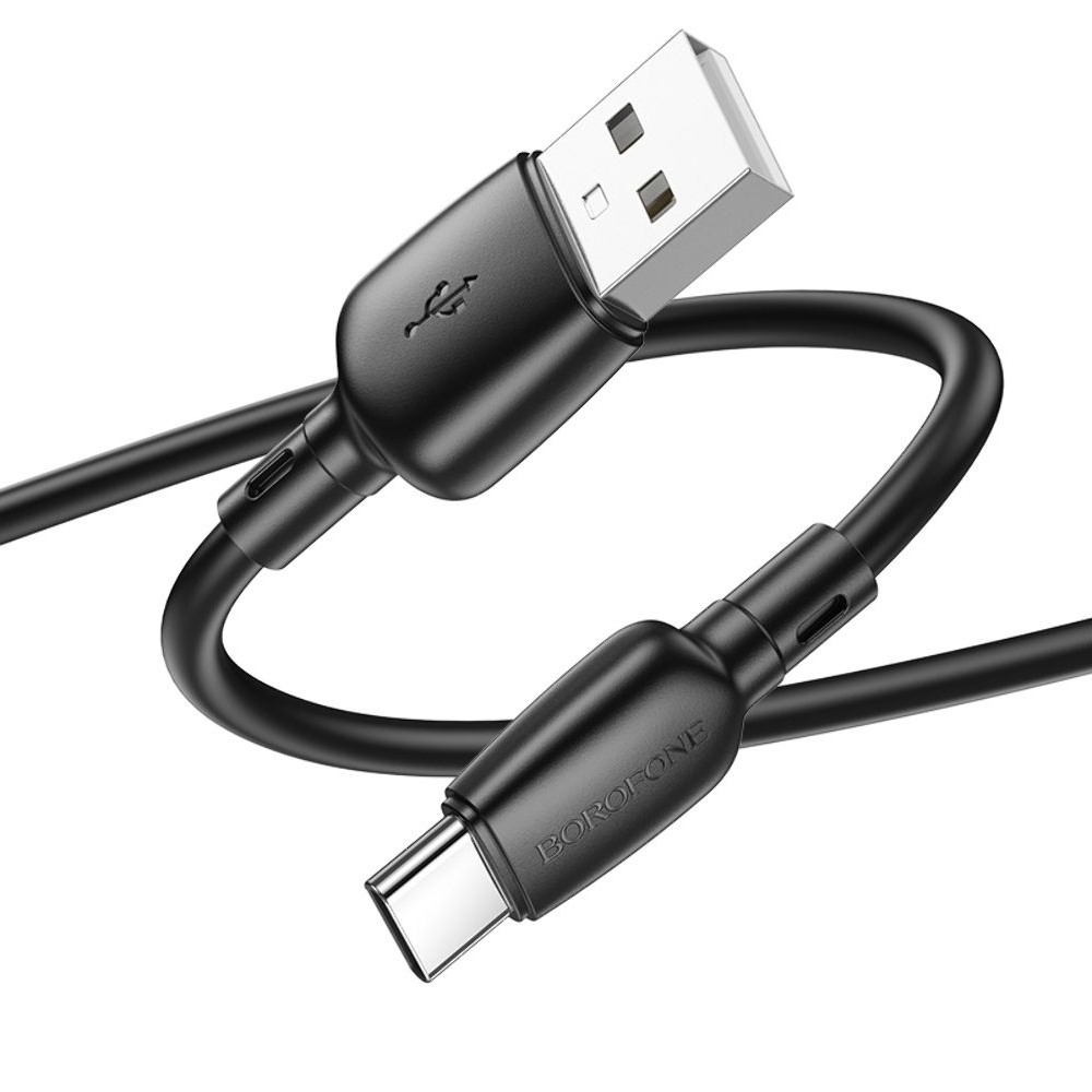 USB-кабель Borofone BX93, USB на Type-C, Power Delivery (27 Вт), чорний