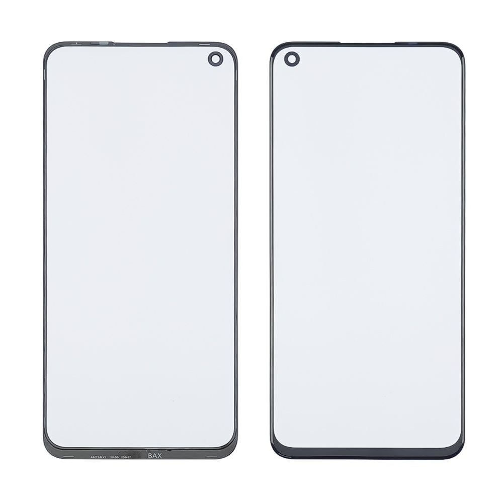 Стекло дисплея Oppo A76, черное, с OCA-пленкой