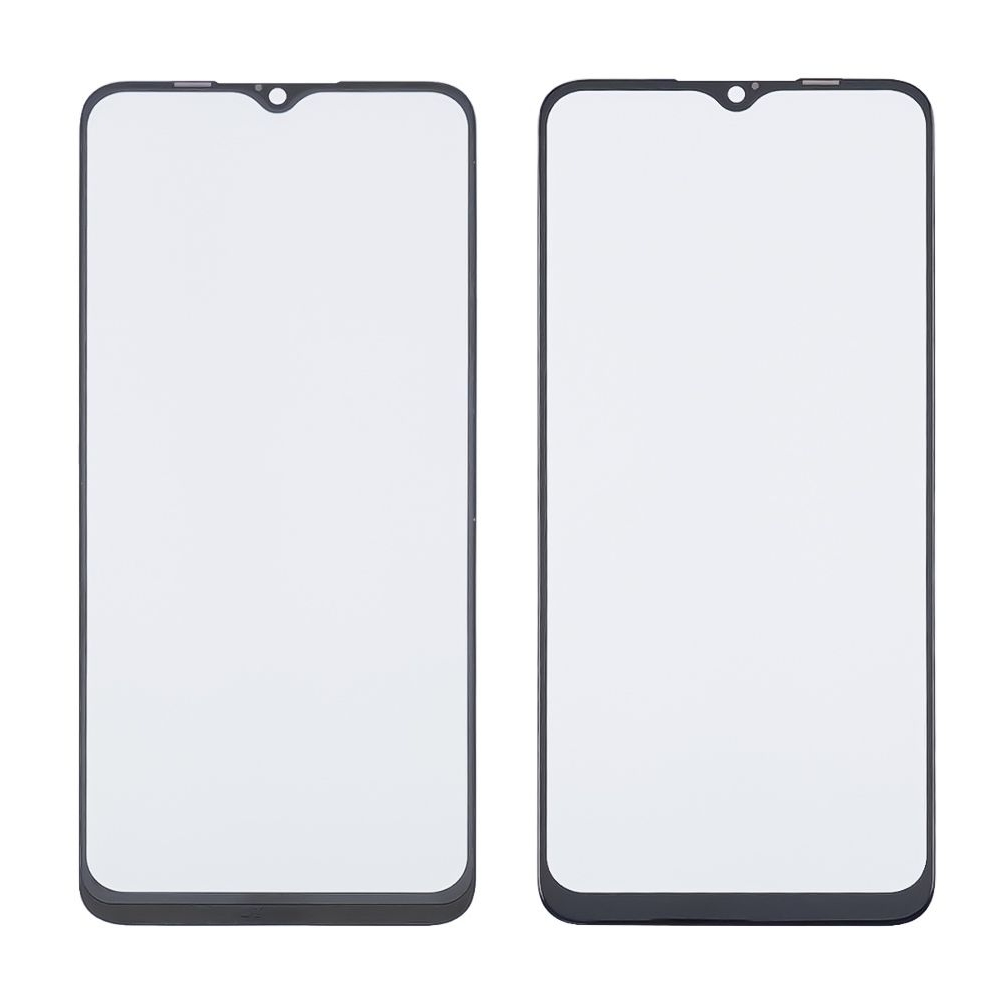 Стекло дисплея Oppo C3, черное, с OCA-пленкой