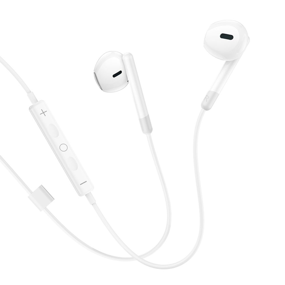 Наушники Hoco M109, проводные, вакуумные, с микрофоном, белые