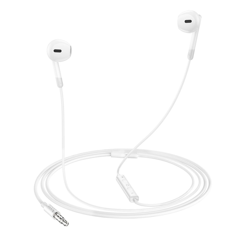 Наушники Hoco M109, проводные, вакуумные, с микрофоном, белые