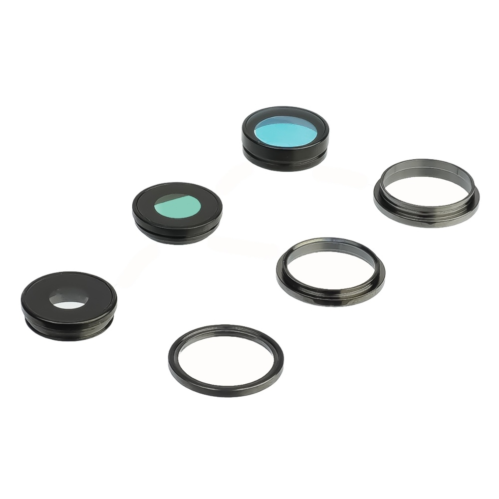 Стекло камеры Apple iPhone 13 Pro, черное, комплект 3 шт, Original (PRC)