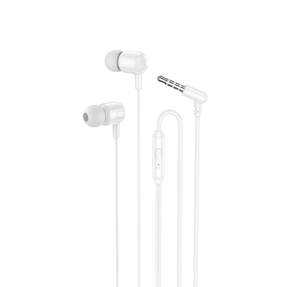Наушники проводные вакуумные Borofone BM84, с микрофоном, Jack 3.5, белые