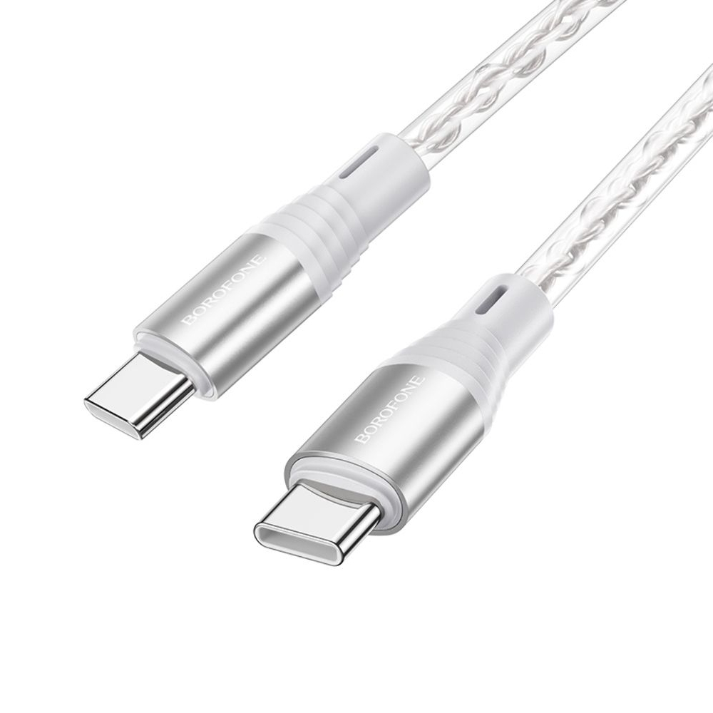 USB-кабель Borofone BX96, Type-C на Type-C, Power Delivery (60 Вт), 100 см, сірий