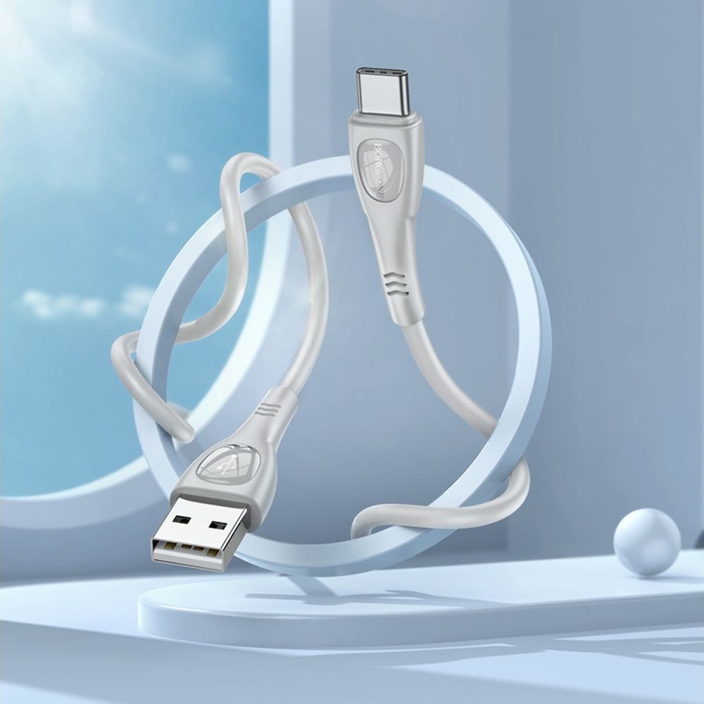 USB-кабель Borofone BX98, Type-C, 100 см, сірий
