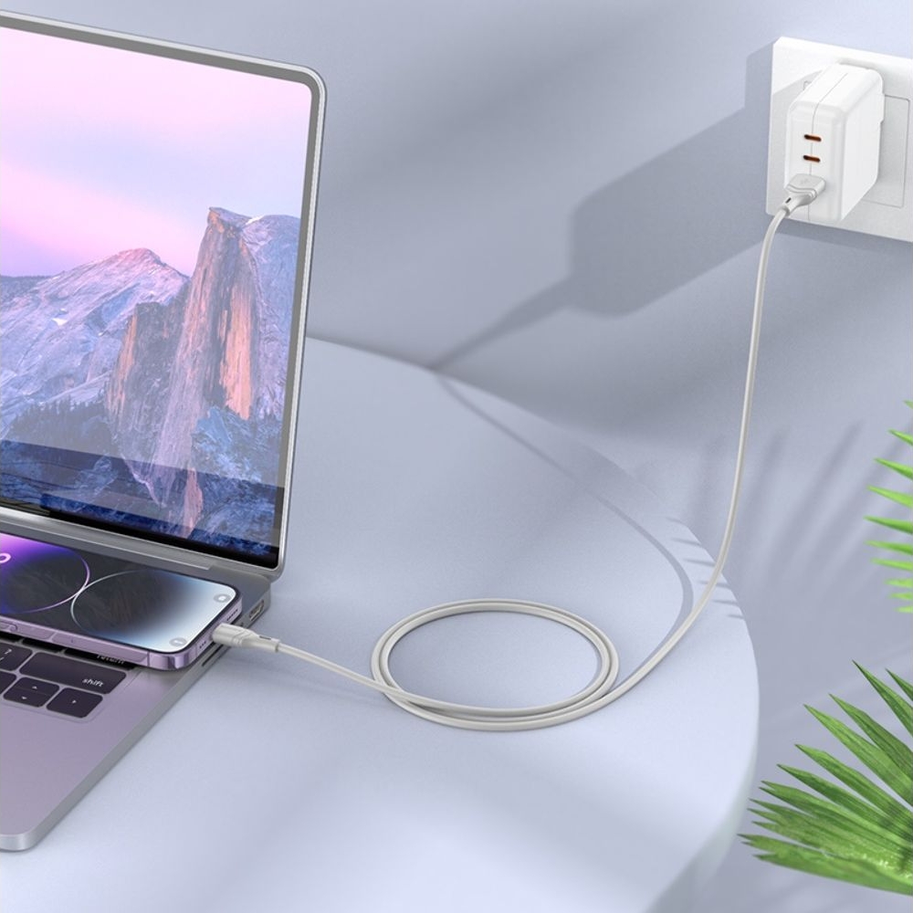 USB-кабель Borofone BX99, USB на Lightning, 100 см, сірий