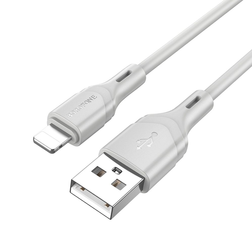 USB-кабель Borofone BX99, USB на Lightning, 100 см, сірий