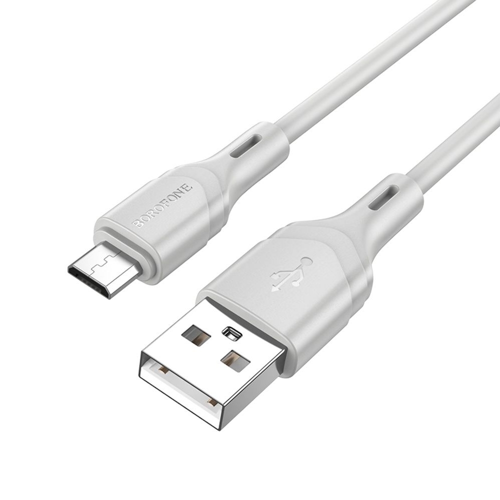 USB-кабель Borofone BX99, MicroUSB, 100 см, сірий