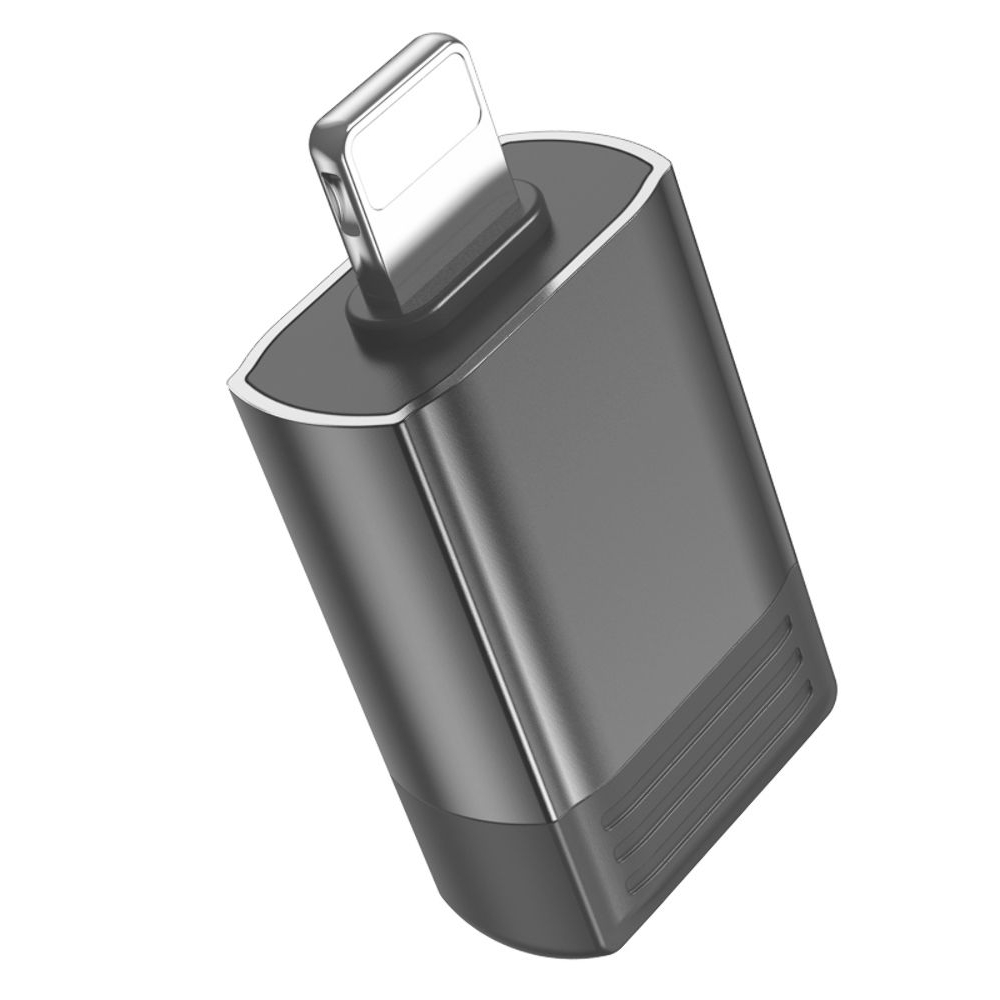 Адаптер переходник Borofone BV18, Lightning на USB 2.0, чорний