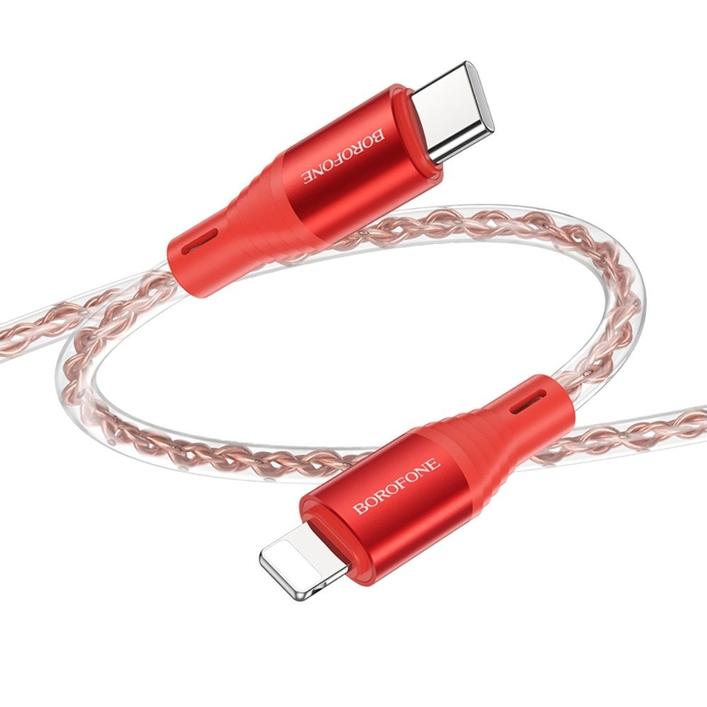 USB-кабель Borofone BX96, Type-C на Lightning, 100 см, красный