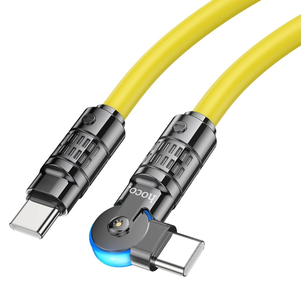 USB-кабель Hoco U118, Type-C на Type-C, Power Delivery (60 Вт), 120 см, желтый