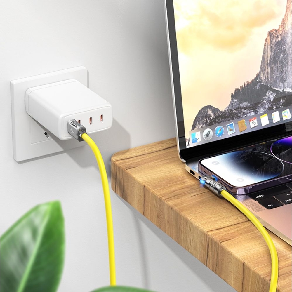 USB-кабель Hoco U118, USB на Lightning, 120 см, желтый