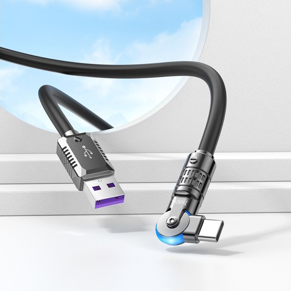 USB-кабель Hoco U118, Type-C, Power Delivery (100 Вт), 120 см, чорний